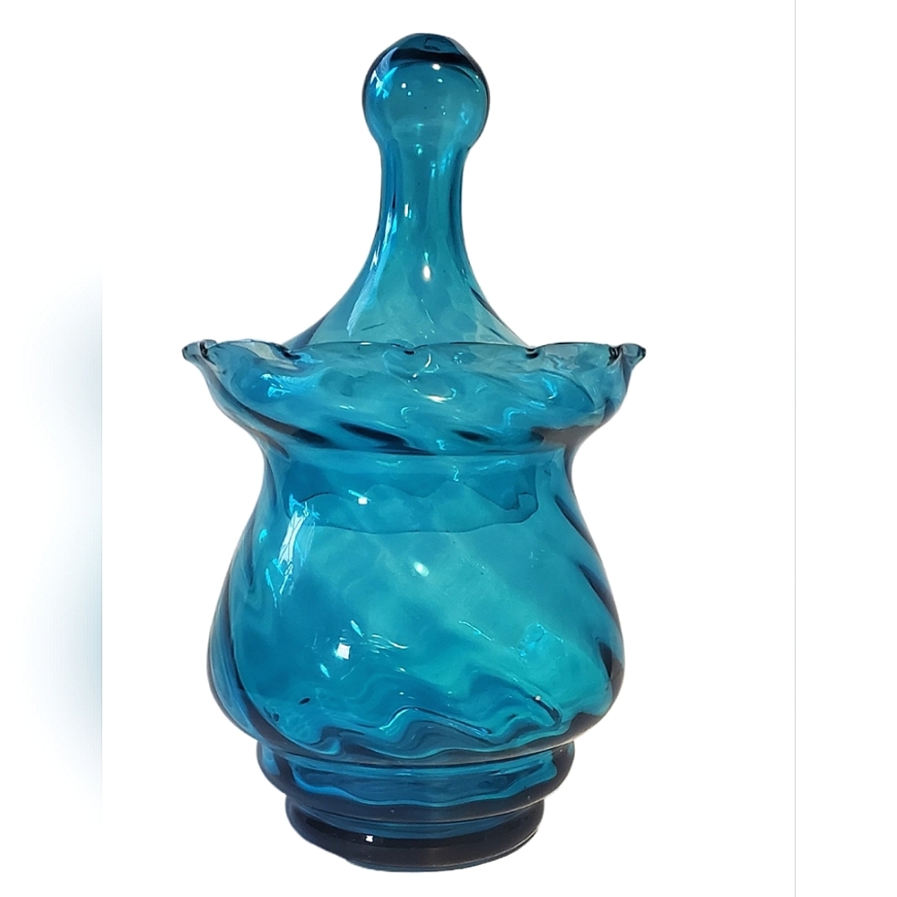Vintage Epothecary Jar Empoli Style Turquoise